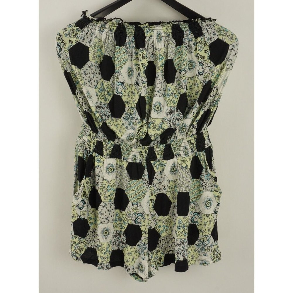 New BP. Honeycomb Floral Print Off The Shoulder Romper Women's S Lenzing Viscose